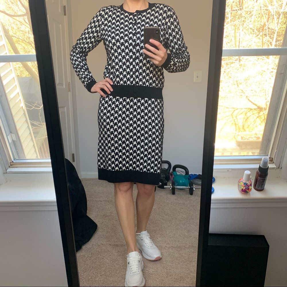 Hugo Boss Dress and Cardigan Monochrome Set